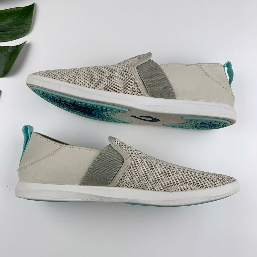 Olukai Hale’iwa Casual Sneakers Beige Slip On Comfort Women’s 9 - Picture 9 of 11